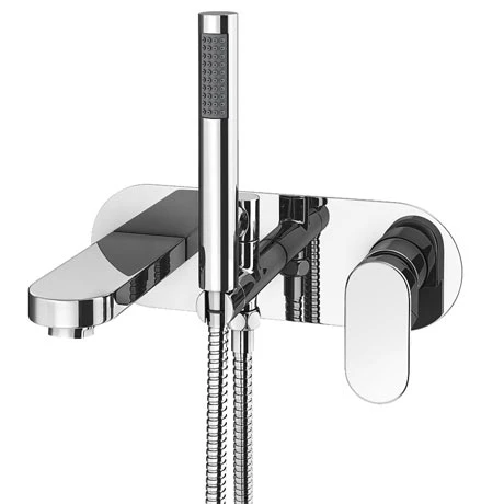 Elite Wall Mounted Bath Shower Mixer Tap + Shower Kit 3 Elite Wall Mounted Bath Shower Mixer Tap + Shower Kit