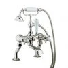 Crosswater - Belgravia Crosshead Bath Shower Mixer with Kit - Nickel - HG422DN -Bath Taps Shop HG422DN P