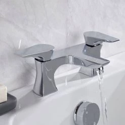 Bristan - Hourglass Contemporary Bath Filler - Chrome - HOU-BF-C -Bath Taps Shop HOU BF C.ai2 460