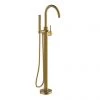 Britton Hoxton Floor Standing Bath Shower Mixer - Brushed Brass -Bath Taps Shop HOX.009BB P