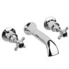 Hudson Reed Topaz Black Wall Mounted Bath Spout and Stop Taps - Chrome -Bath Taps Shop Hudson Reed Topaz Black Wall Mounted Bath Spout and Stop Taps p