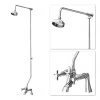 Nuie Traditional Bath Shower Mixer with Rigid Riser Kit - Chrome Plated -Bath Taps Shop IJ324 AK305 p