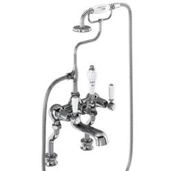 Burlington Kensington Regent - Chrome Deck Mounted Bath/Shower Mixer - KER15 -Bath Taps Shop KER15 D1 375