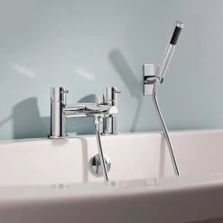 Crosswater - Kai Lever Bath Shower Mixer with Kit - KL422DC -Bath Taps Shop KL422DC D2 460