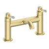 Lancaster Traditional Brushed Brass Lever Bath Filler Tap -Bath Taps Shop LBB3BF l 670