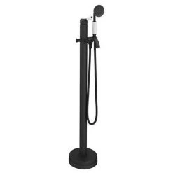 Lancaster Traditional Matt Black Single Lever Freestanding Bath Shower Mixer -Bath Taps Shop LMB8FS D2 460