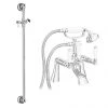 Lancaster Traditional Bath Shower Mixer with Slider Rail Kit - Chrome -Bath Taps Shop LSRK np