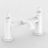 Lancaster Traditional Matt White Lever Bath Filler Tap -Bath Taps Shop LWHT3BF lrg 670