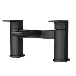 Mileto Matt Black Bath Filler Tap -Bath Taps Shop M03BLK d4 460