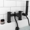 Mileto Matt Black Bath Shower Mixer Tap incl. Shower Kit -Bath Taps Shop M04BLK n p