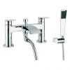 Crosswater - Flow Dual Lever Bath Shower Mixer with Kit - MBFW422D -Bath Taps Shop MBFW422D P