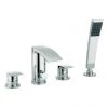 Crosswater - Flow 4 Tap Hole Bath Shower Mixer with Kit - MBFW440D -Bath Taps Shop MBFW440D P