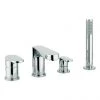 Crosswater - Style 4 Hole Bath Shower Mixer with Kit - MBST440D 1 Crosswater - Style 4 Hole Bath Shower Mixer with Kit - MBST440D -Bath Taps Shop MBST440D P