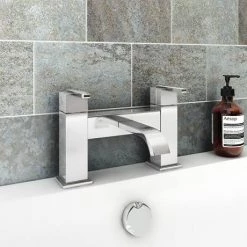 Milan Modern Mono Basin Mixer and Bath Filler - Chrome 10 Milan Modern Mono Basin Mixer and Bath Filler - Chrome -Bath Taps Shop MIL001 MIL008 d2n 460