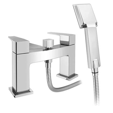 Monza Curved Modern Bath Shower Mixer Tap + Shower Kit 4 Monza Curved Modern Bath Shower Mixer Tap + Shower Kit - Image 2
