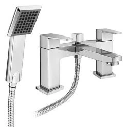 Monza Curved Modern Bath Shower Mixer Tap + Shower Kit