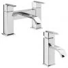 Milan Modern Mono Basin Mixer and Bath Filler - Chrome -Bath Taps Shop Milan Modern Mono Basin Mixer and Bath Filler prod