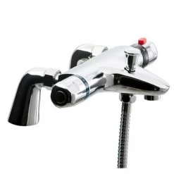 Bath Taps Shop -Bath Taps Shop Modern Coral Thermostatic Bath Shower Mixer d2 375