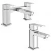 Monza Curved Modern Tap Package (Mono Basin Mixer + Bath Filler) -Bath Taps Shop Monza Curved Modern Tap Package p