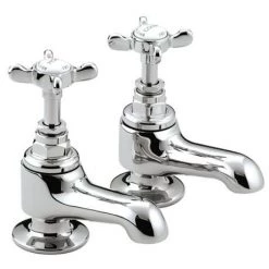 Bristan 1901 Traditional Bath Pillar Taps - Chrome Plated - N-3/4-C-CD