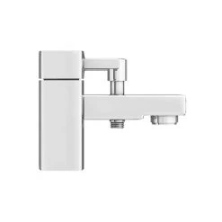 Neo Minimalist Bath Shower Mixer with Shower Kit - Chrome -Bath Taps Shop NEO002 n d1 460