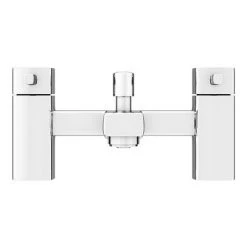 Neo Minimalist Bath Shower Mixer with Shower Kit - Chrome -Bath Taps Shop NEO002 n d2a 460