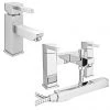 Prime Modern Basin and Bath Shower Mixer Taps Pack - Chrome -Bath Taps Shop PRI001 PRI007 p