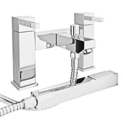 Prime Modern Bath Shower Mixer with Shower Kit - Chrome