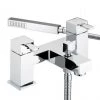 Bristan - Quadrato Pillar Bath Shower Mixer - Chrome - QD-BSM-C -Bath Taps Shop Quadrato Bath Shower P