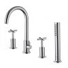 RAK Ella 4 Hole Deck Mounted Bath Shower Mixer + Kit - RAKELL3013 -Bath Taps Shop RAKELL3013 P