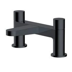 RAK - Petit Round Deck Bath Filler Matt Black - RAKPER3004B