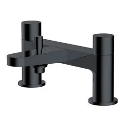 RAK - Petit Round Deck Bath Shower Mixer Matt Black - RAKPER3005B