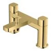RAK - Petit Square Deck Bath Shower Mixer- Brushed Gold - RAKPES3005G -Bath Taps Shop RAKPES3005G m