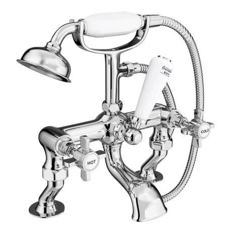 Regent Traditional 3/4" Cranked Bath Shower Mixer - Chrome 3 Regent Traditional 3/4" Cranked Bath Shower Mixer - Chrome