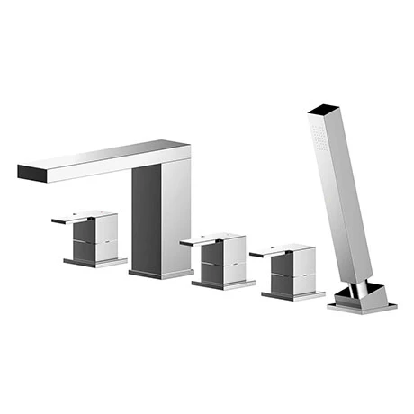 Nuie Sanford Chrome Deck Mounted 5TH Bath Shower Mixer - SAN314 3 Nuie Sanford Chrome Deck Mounted 5TH Bath Shower Mixer - SAN314