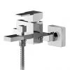 Nuie Sanford Chrome Wall Mounted Bath Shower Mixer + Shower Kit - SAN316 -Bath Taps Shop SAN316 P