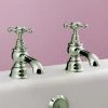 Silverdale Victorian Bath Pillar Taps Nickel -Bath Taps Shop Silverdale Victorian Bath Pillar Taps Nickel p