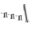 Asquiths Solitude Deck Mounted Bath Shower Mixer (4TH) No Spout - TAB5125 -Bath Taps Shop TAB5125 p