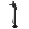 Toreno Modern Matt Black Floor Mounted Free-standing Bath Shower Mixer -Bath Taps Shop TBFST prod