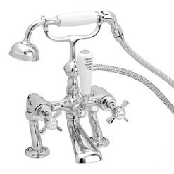 Heritage - Dawlish Bath Shower Mixer Tap - Chrome - TDCC02