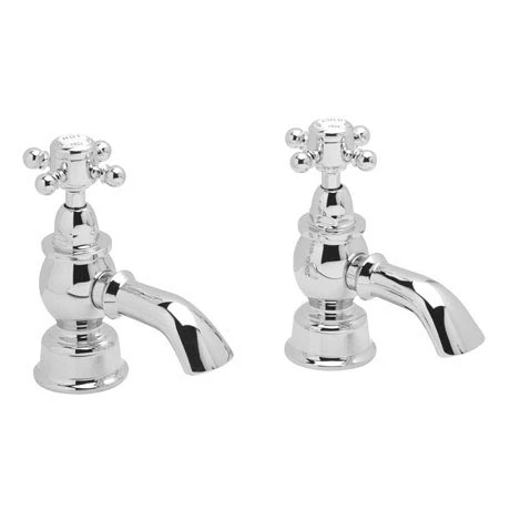 Heritage - Hartlebury Bath Pillar Taps - Chrome - THRC01 3 Heritage - Hartlebury Bath Pillar Taps - Chrome - THRC01