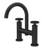 Hudson Reed Revolution Matt Black Industrial Bath Filler - TIW453 -Bath Taps Shop TIW453 m