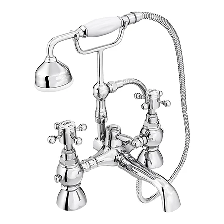Chatsworth 1928 Traditional Crosshead Bath Shower Mixer Tap with Shower Kit 3 Chatsworth 1928 Traditional Crosshead Bath Shower Mixer Tap with Shower Kit