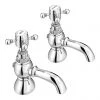 Chatsworth 1928 Traditional Crosshead Pillar Bath Taps -Bath Taps Shop TRAD04D P