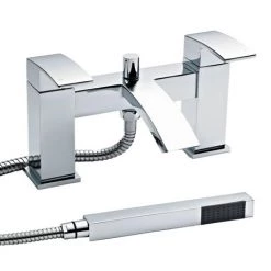 Nuie Vibe Sinclair Bath Shower Mixer with Shower Kit + Wall Bracket - TSI304