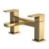 Venice Cubo Brushed Brass Bath Filler -Bath Taps Shop VEN308S P