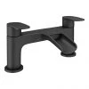 Valencia Matt Black Waterfall Bath Filler -Bath Taps Shop VWFT2BLK n p