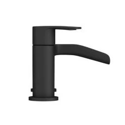 Valencia Matt Black Waterfall Bath Filler -Bath Taps Shop VWFT2BLK d3 460