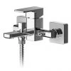 Nuie Windon Chrome Wall Mounted Bath Shower Mixer + Shower Kit - WIN316 -Bath Taps Shop WIN316 P