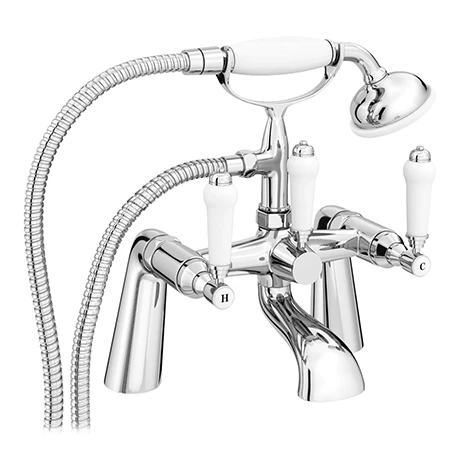 Nuie Traditional Bloomsbury Bath Shower Mixer & Shower Kit - Chrome - XM314 3 Nuie Traditional Bloomsbury Bath Shower Mixer & Shower Kit - Chrome - XM314